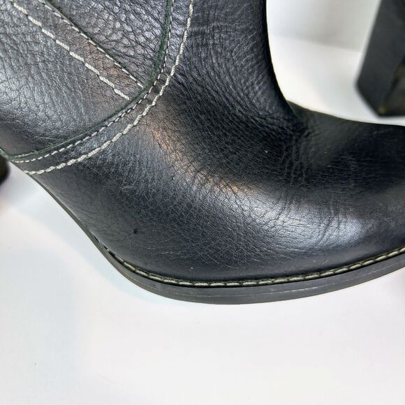 Timberland Rudston Heeled Boots Black Knee High Pull On Riding Shoes Leather 8.5 - Picture 13 of 14